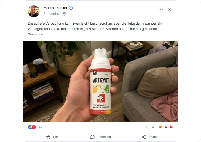 ArtiZynt Review From Facebook