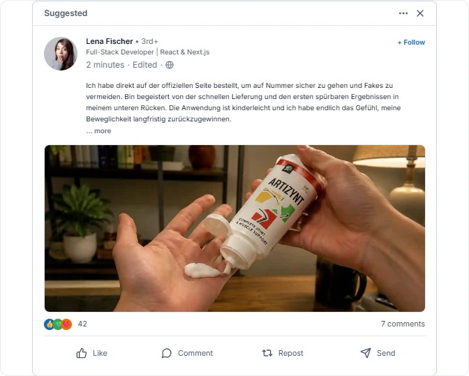 ArtiZynt Review From Linkedln