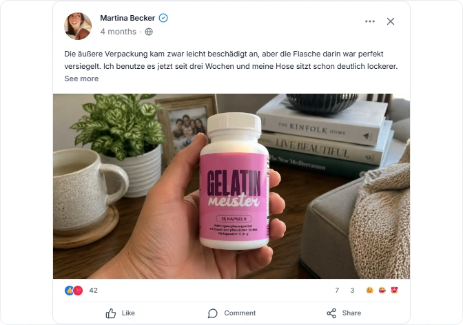 Gelatin_MeisterReviews From Facebook