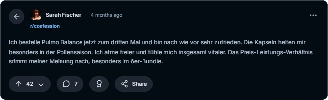 Pulmo Balance Reddit Erfahrungen