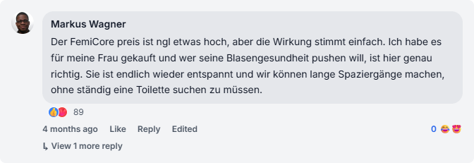 FemiCore review from Facebook