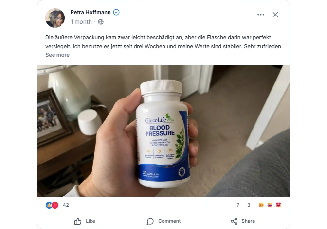 GlucoLife Plus Blood Pressure Review From Facebook