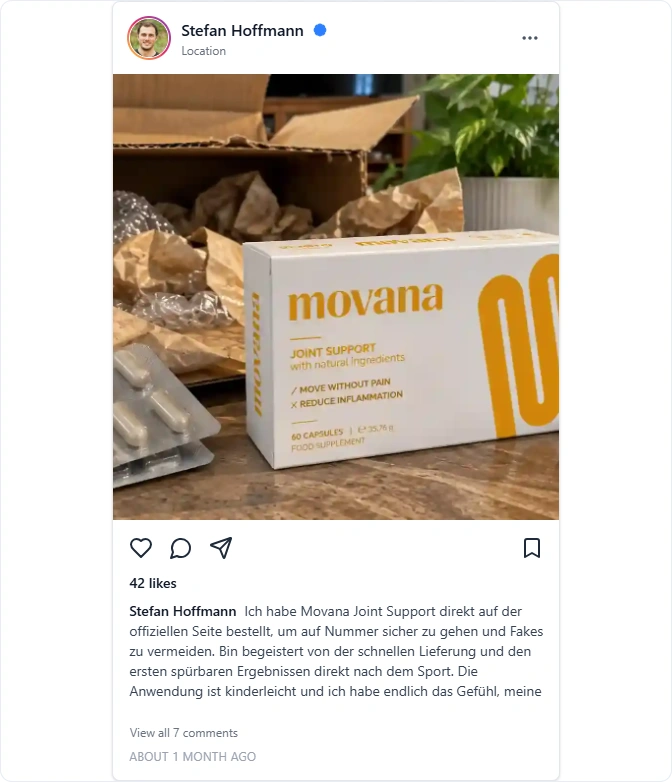 Movana Joint Support Reviews From Instagram