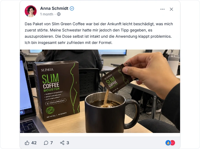 Slim Green Coffee Facebook Erfahrungen