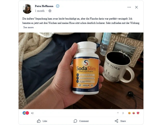 SodaSlim Reviews From Facebook