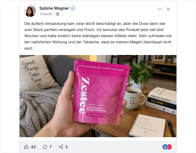 Zestee reviews From Facebook