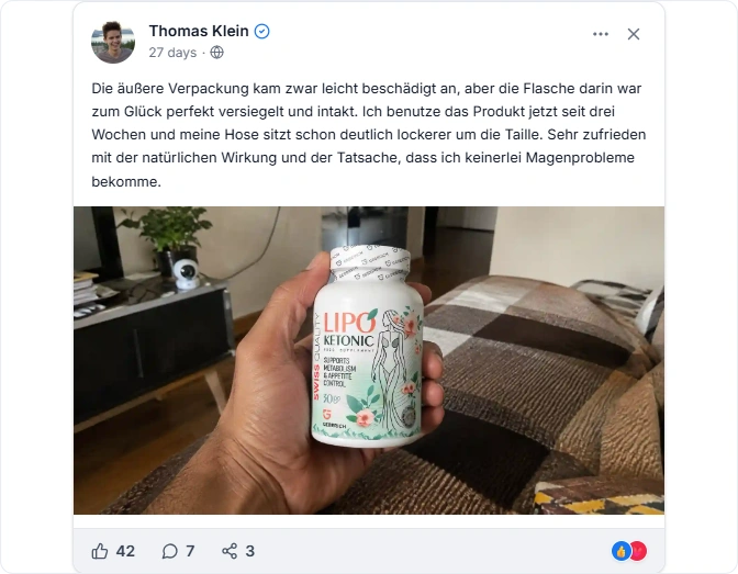 LIPOKETONIC Reviews From Facebook