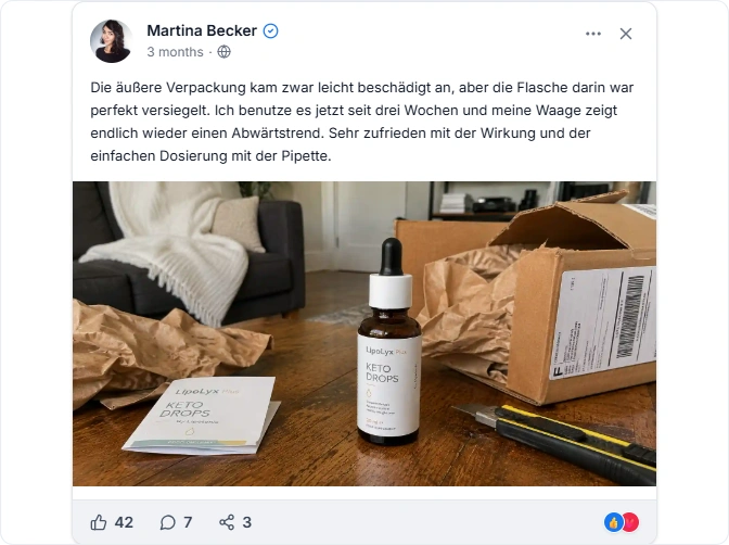 LipoLyx Plus KETO DROPS Reviews From Facebook