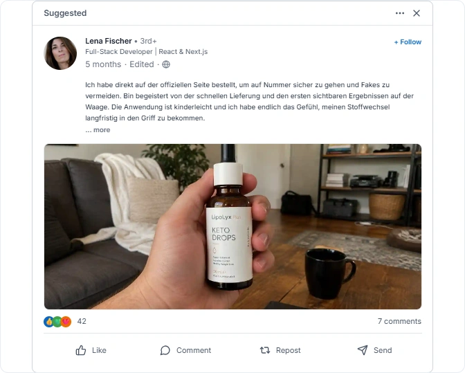 LipoLyx Plus KETO DROPS Reviews From Linkedln