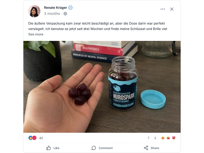 Nurospark Reviews From Facebook