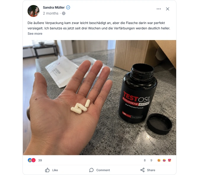 Testosil Reviews From Facebook