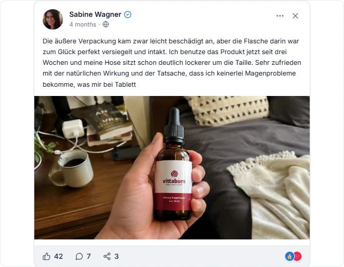 Vittaburn Reviews From Facebook