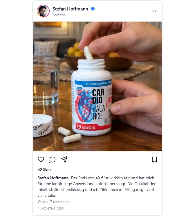 CardioBalance Instagram Erfahrungen