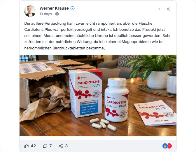 Cardiotens Plus Facebook Erfahrungen