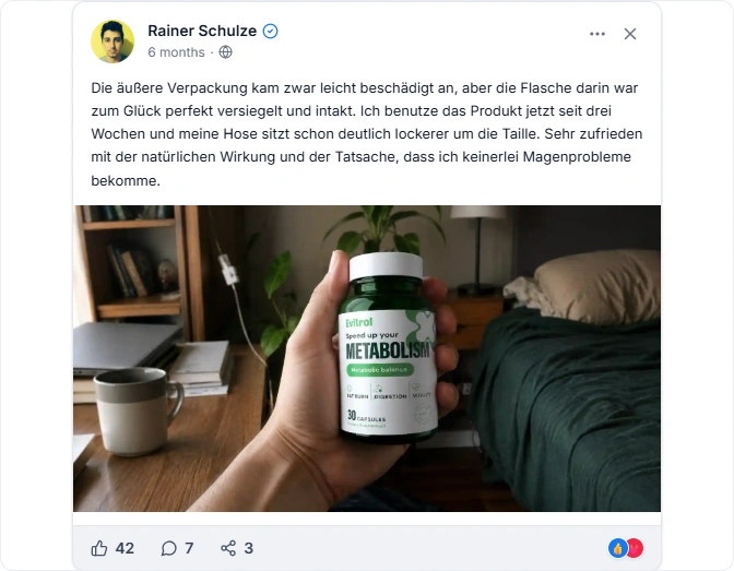 Evitrol Reviews From Facebook