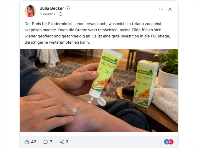 Exodermin Reviews From Facebook