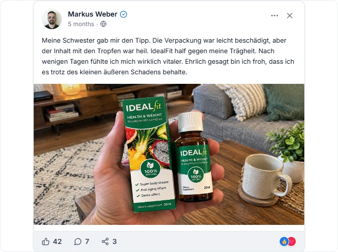 IdealFit Facebook Erfahrungen