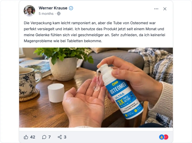 Osteomed Reviews From facebook