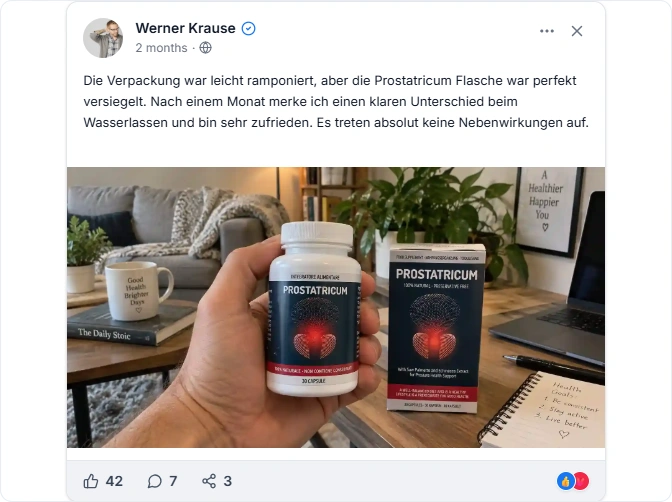 Prostatricum Reviews From Facebook