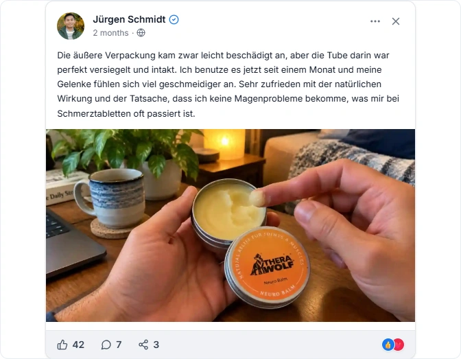TheraWolf Neuro Balm Facebook Erfahrungen
