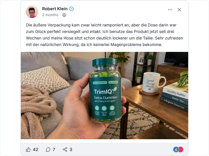 TrimIQ Detox Gummies Reviews From Facebook