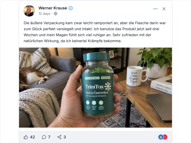TrimTox Reviews From Facebook 