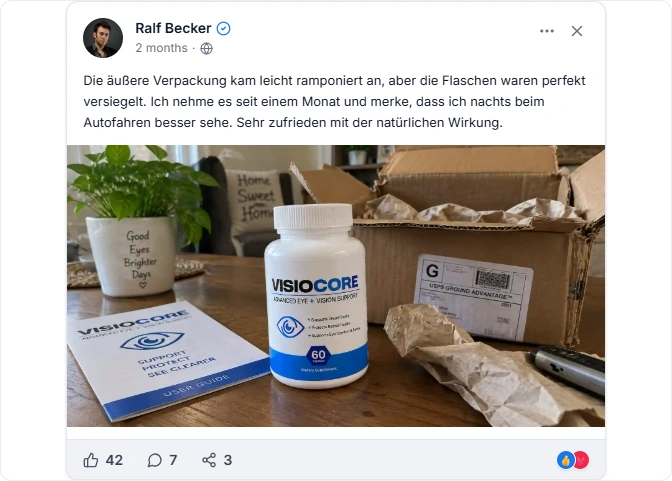 VisioCore Reviews From Facebook