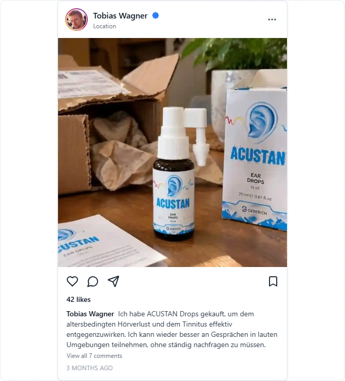 ACUSTAN Drops Instagram Erfahrungen