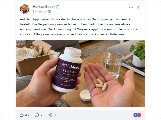 Activmova Joint facebook Erfahrungen