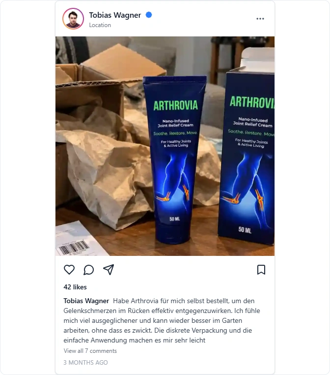 Arthrovia Instagram Erfahrungen