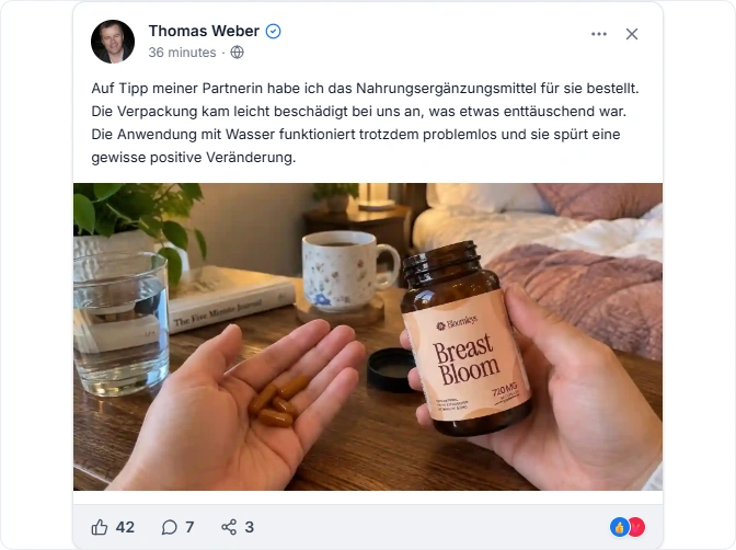 Bloomleys Breast Bloom Facebook Erfahrungen