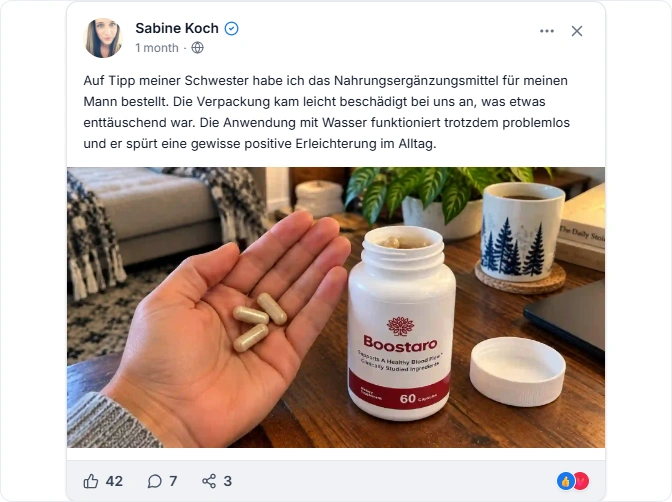 Boostaro Facebook Erfahrungen
