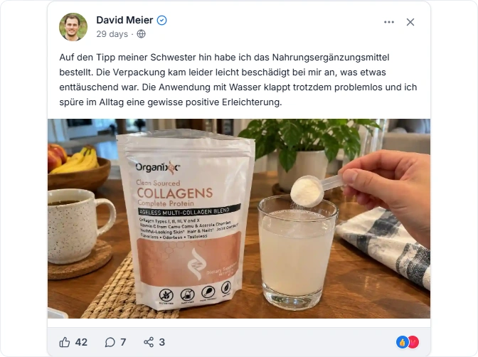 Clean Sourced Collagens Facebook Erfahrungen