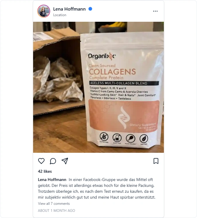 Clean Sourced Collagens Instagram Erfahrungen