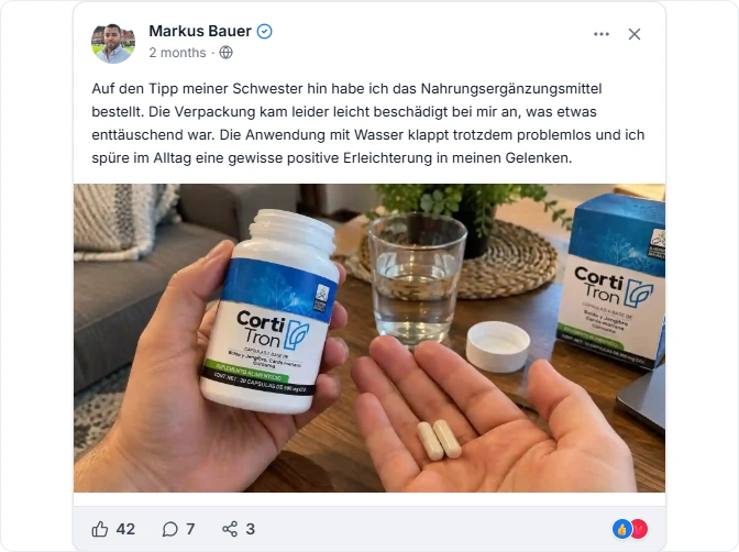 Cortitron Facebook Erfahrungen