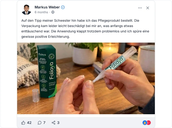Foliaya Anti-Fungal Pen Facebook Erfahrungen