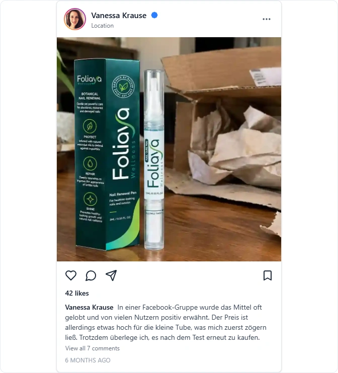 Foliaya Anti-Fungal Pen Instagram Erfahrungen