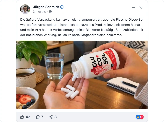 Glucosol Facebook Erfahrungen