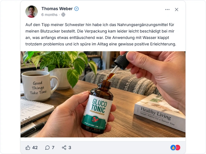 Glucotonic Blood Sugar Control Facebook Erfahrungen