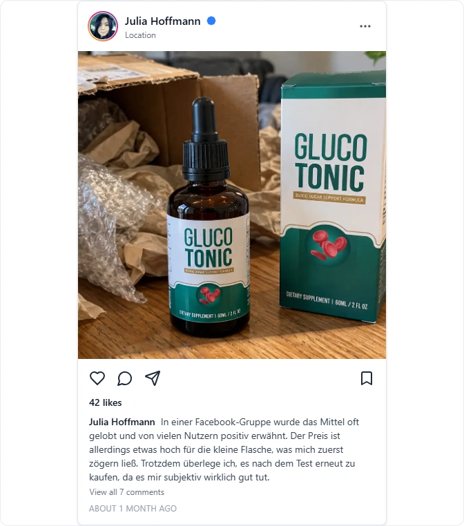 Glucotonic Blood Sugar Control Instagram Erfahrungen