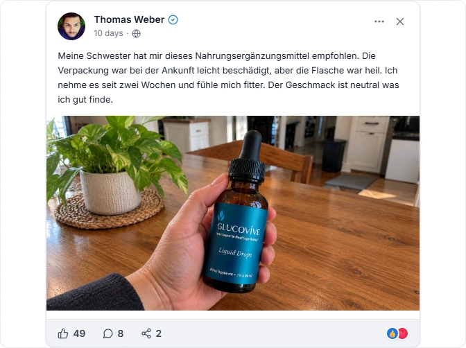 Glucovive facebook Erfahrungen