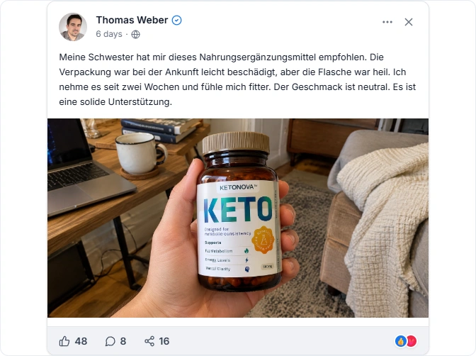 Ketonova Keto facebook Erfahrungen