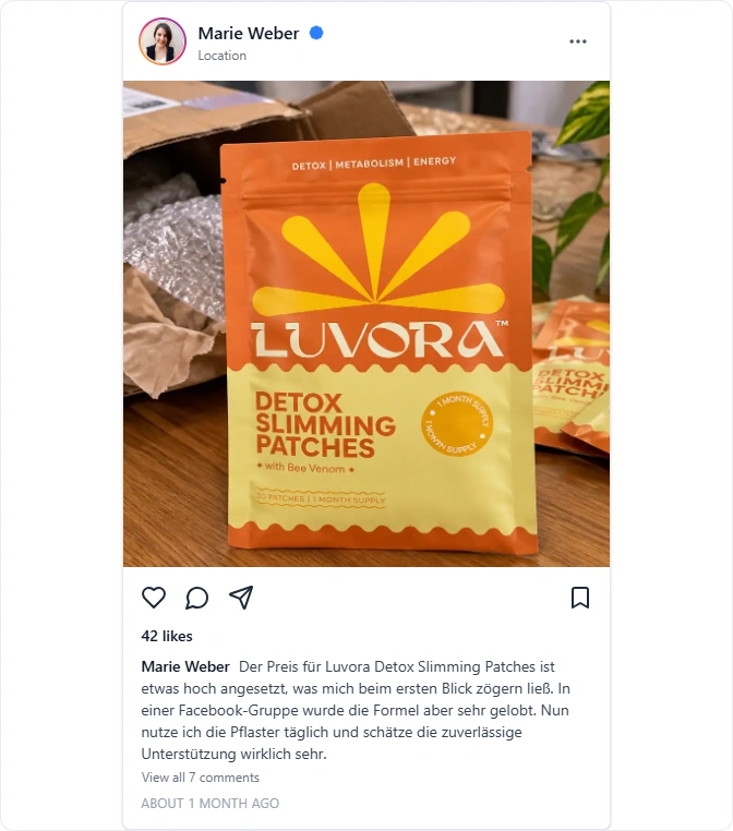 Luvora Detox Slimming Patches Instagram Erfahrungen
