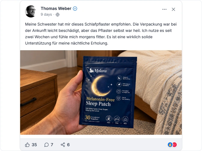 Melara Sleep Patch Facebook Erfahrungen