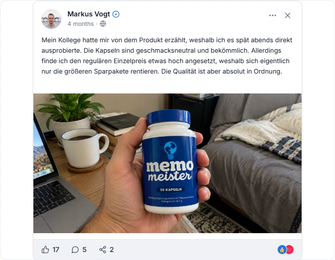 Memo Meister facebook erfahrungen