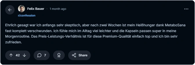 MetaboSana Reddit Erfahrungen