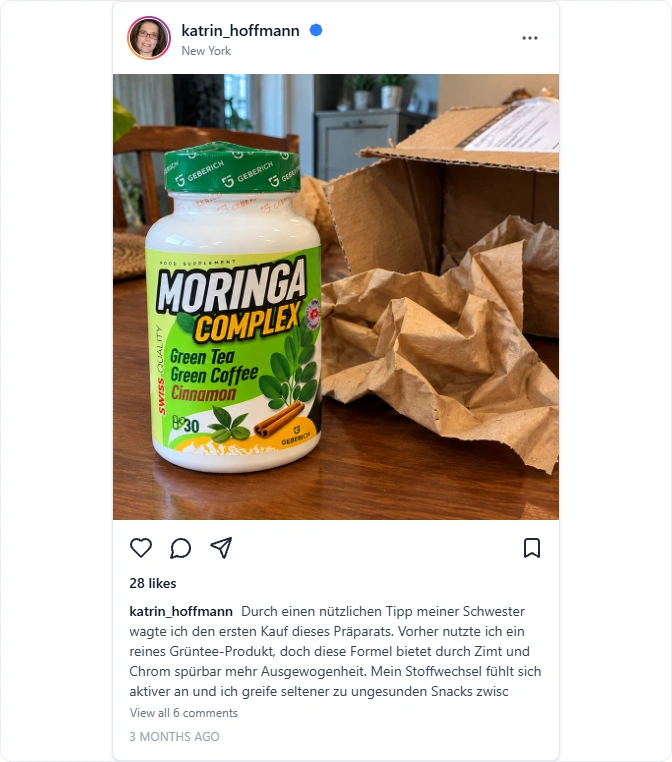 Moringa Complex Instagram Erfahrungen