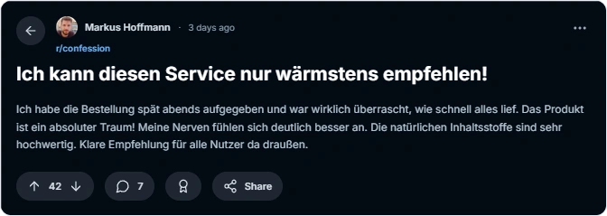 Neuroschutz reddit Erfahrungen