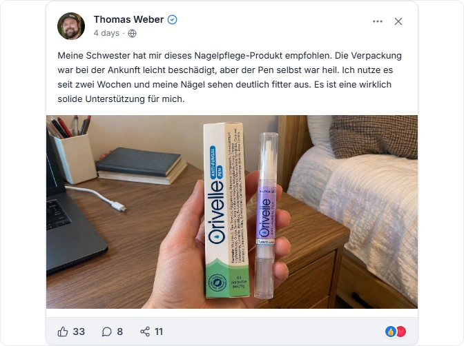 Orivelle Fungus Pen facebook Erfahrungen