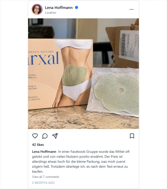 Parxal Stomach Patches Instagram Erfahrungen